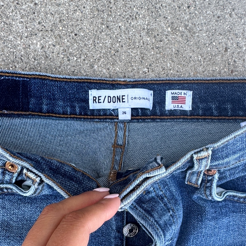 Re/Done High Rise Blue Denim Jeans